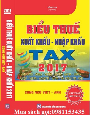 sách biểu thuế xuất nhập khẩu song ngữ Việt Anh 2017